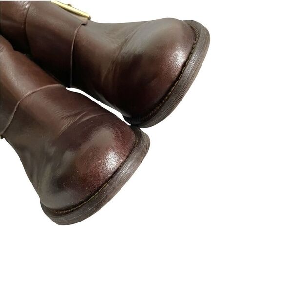 Browns B2 Brown Leather Ankle Boots With Buckles Inner Zip 38 - Picture 5 of 9